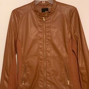 Imitation leather jacket